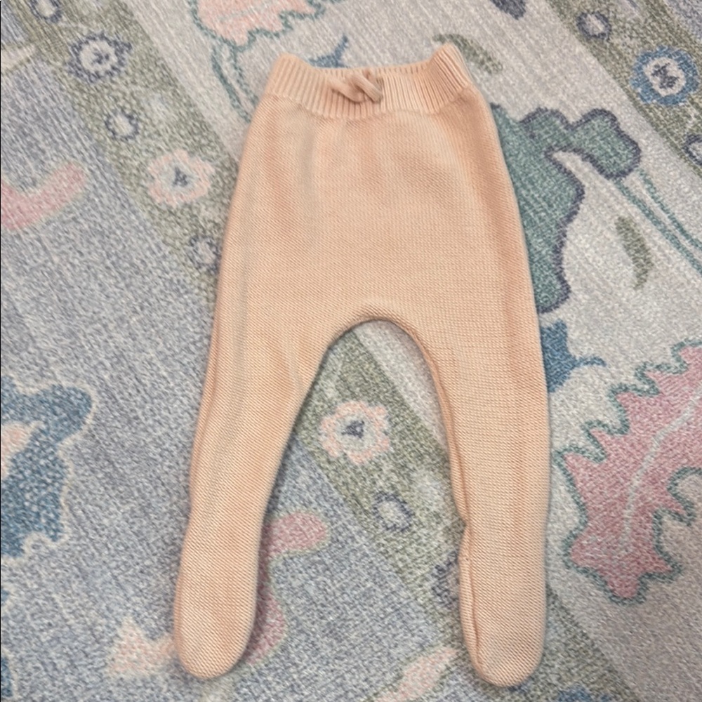 Zara Pink Knot Footie Pants